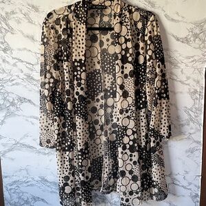 N Touch M Black/Beige Print Duster